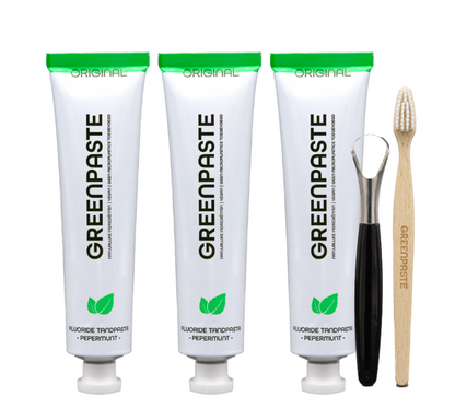 Original pepermunt met tongschraper & tandenborstel - Gratis verzending